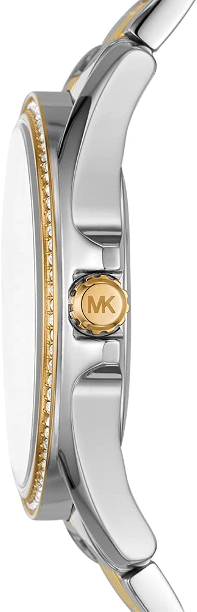 Michael Kors Kacie Three Hand Silver Dial Two Tone Steel Strap Watch for Women MK6931
