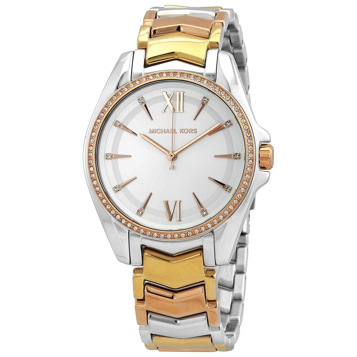 Michael Kors Whitney Crystal White Sunray Dial Ladies Watch MK6686 - BigDaddy Watches