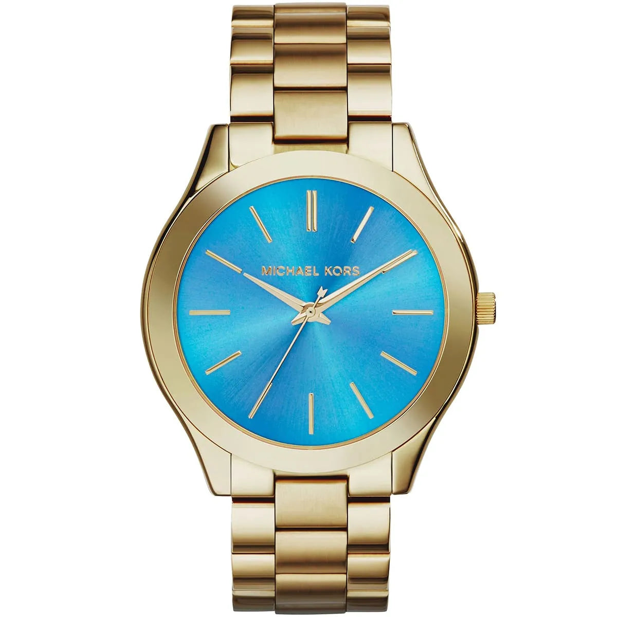 Michael Kors Runway Blue Dial Gold-Tone Watch - MK3265