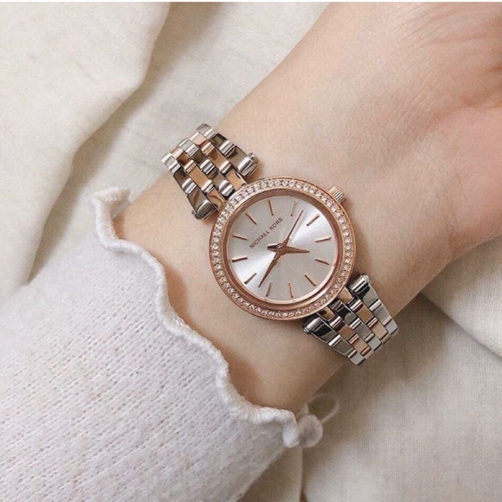 Michael Kors Petite Darci Silver Dial Two-tone Ladies Watch MK3298