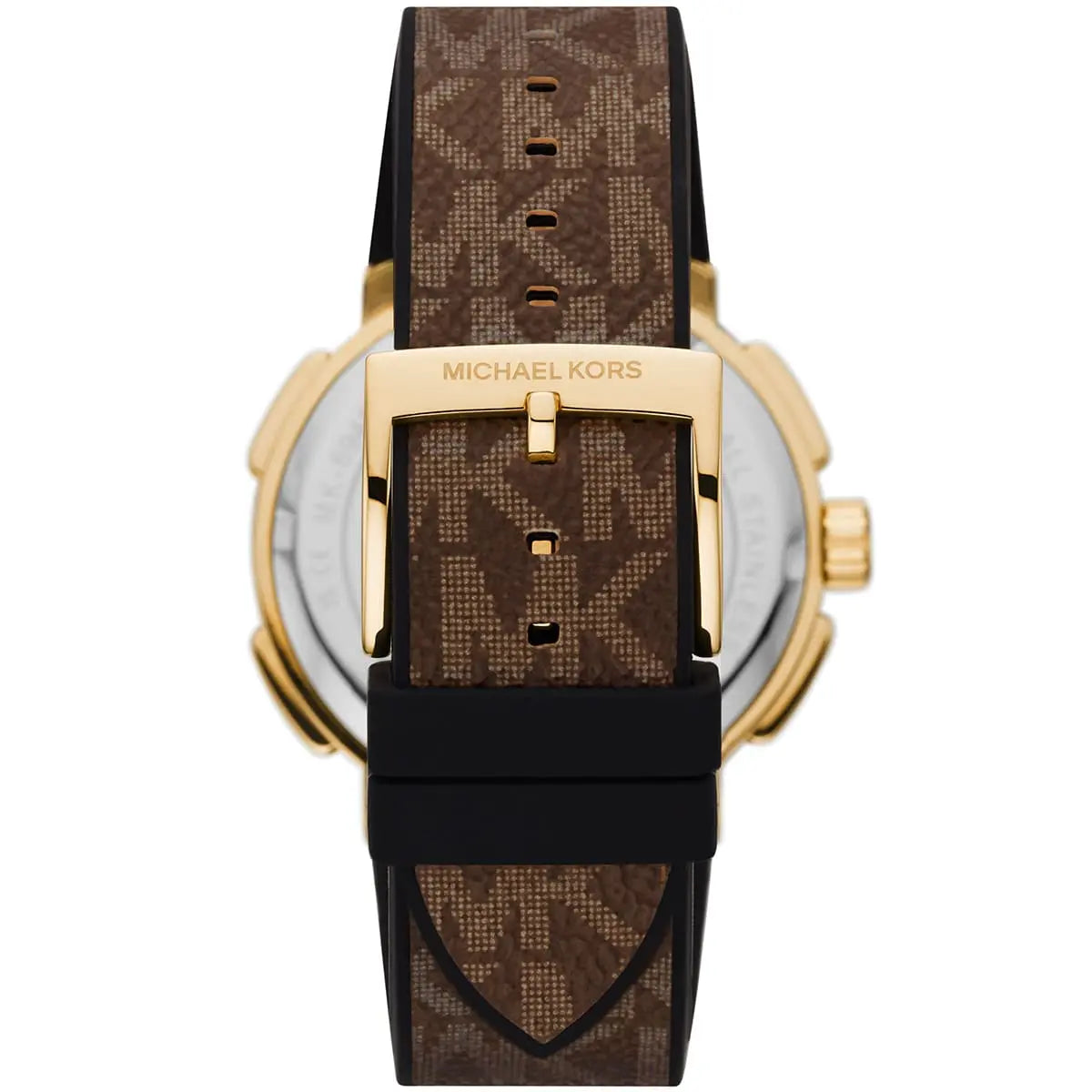 Michael Kors Sidney Logo Pattern Dial Brown Genuine Leather Women's Watch-  MK6948