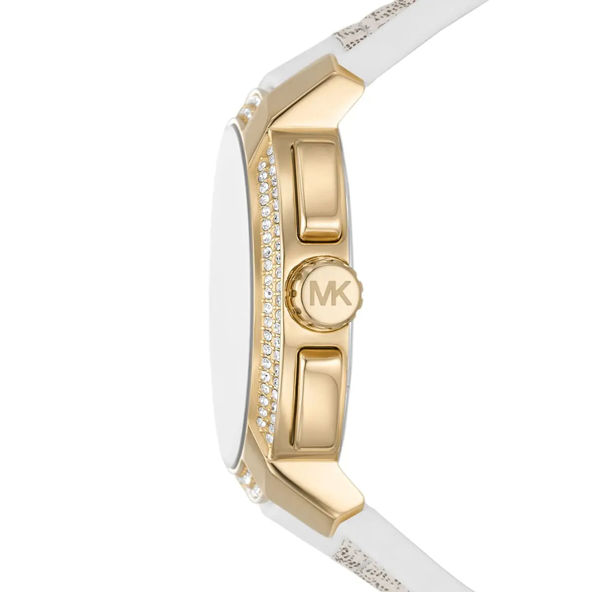 Michael Kors Sydney Pavé Multifunction White Dial White Silicone Women's Watch - MK7221