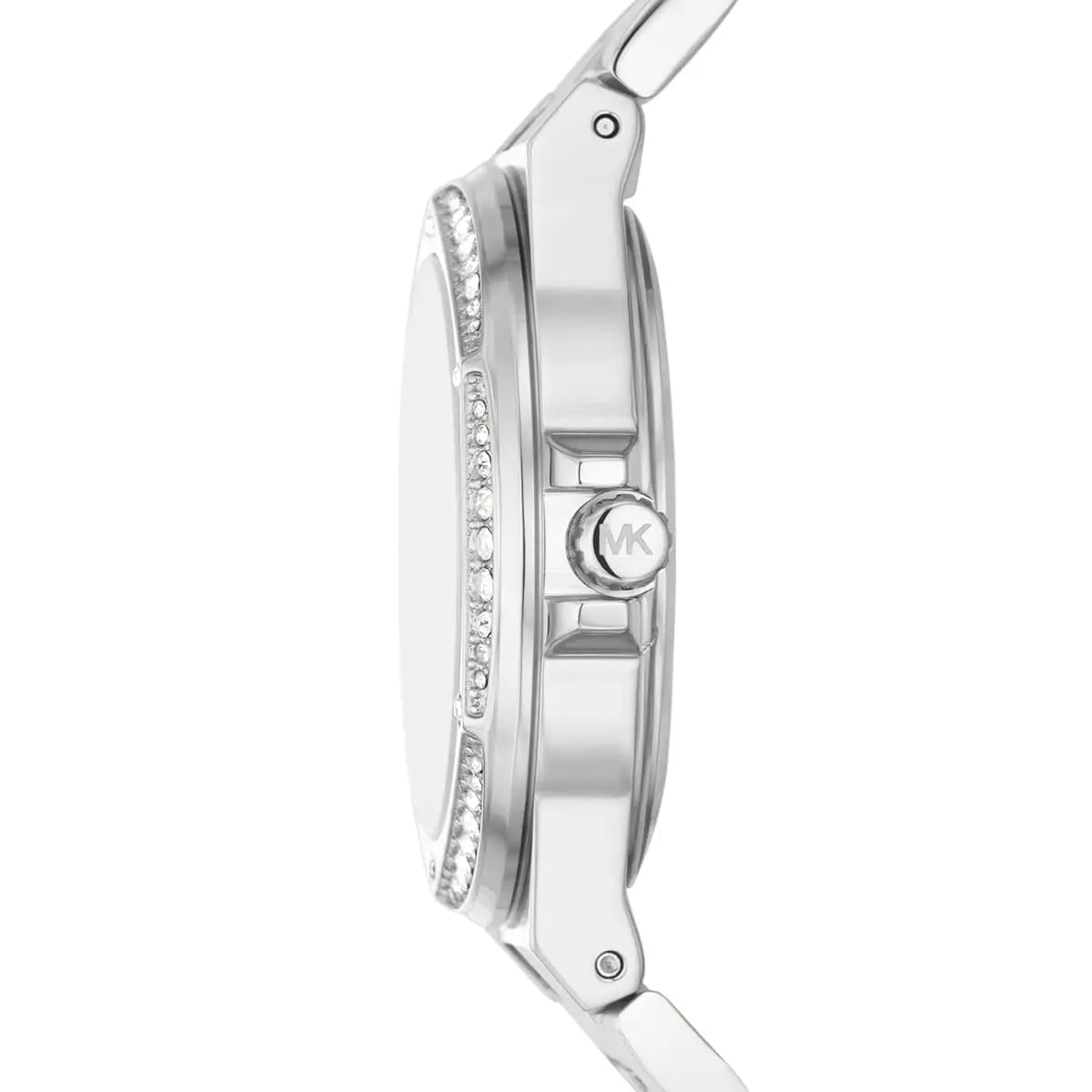 Michael Kors Lennox Pavé Logo Silver-Tone Women's Watch - MK7234