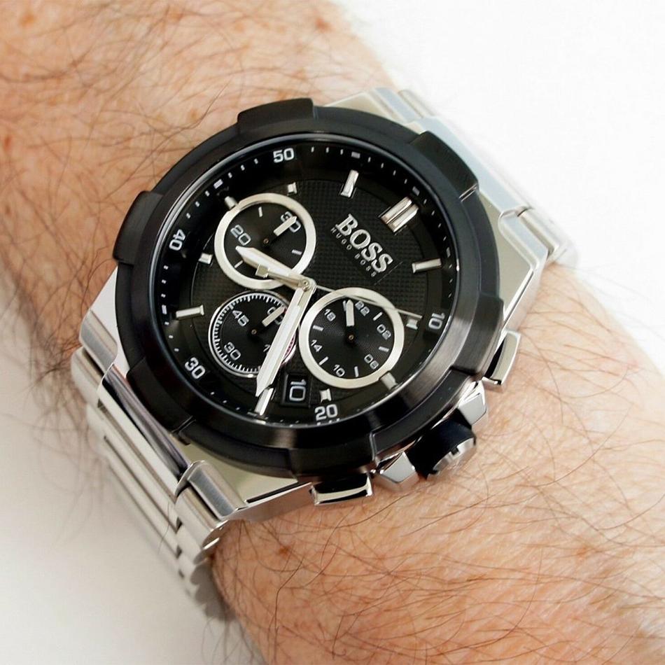 Hugo Boss Supernova Chronograph Black Dial Men's Watch 1513359 Water resistance: 50 meters Movement: Quartz