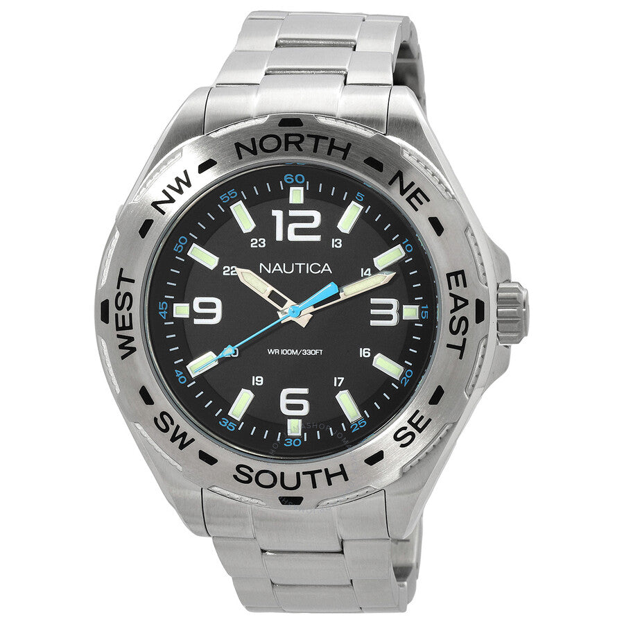 Nautica Clearwater Beach Quartz Black Dial Men's Watch NAPCWS301 - The Watches Men & Co