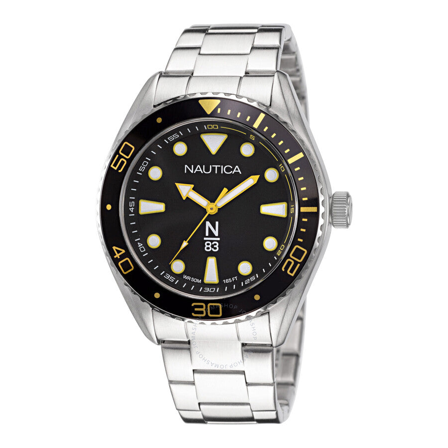 Nautica Finn World Quartz Black Dial Men's Watch NAPFWS223 - Dawson Watches