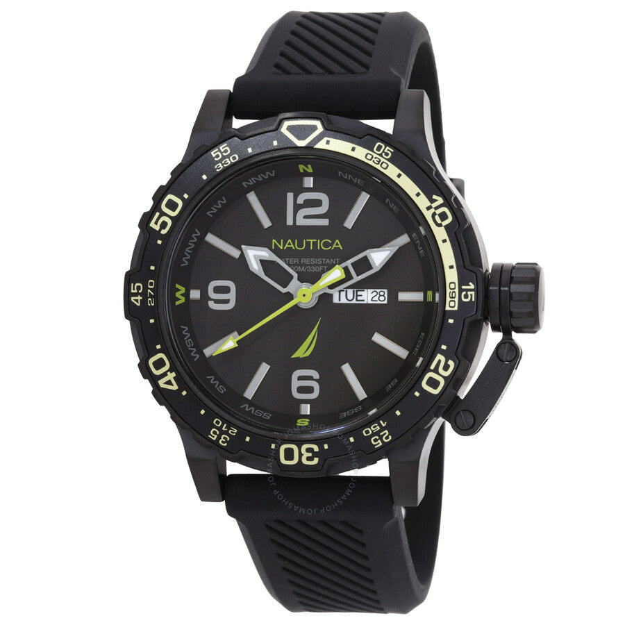 Nautica Glenrock Lagoon Quartz Black Dial Men's Watch NAPGLF114 - Dawson Watches