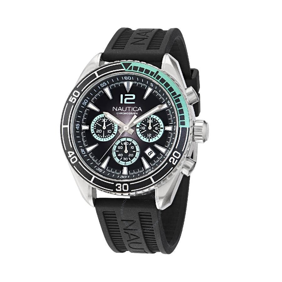 Nautica Key Biscane Chronograph Quartz Black Dial Men's Watch NAPKBF305 - Dawson Watches