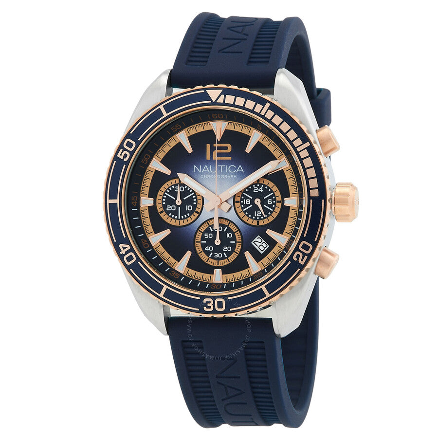 Nautica Key Biscane Chronograph Quartz Blue Dial Men's Watch NAPKBF301 - Dawson Watches