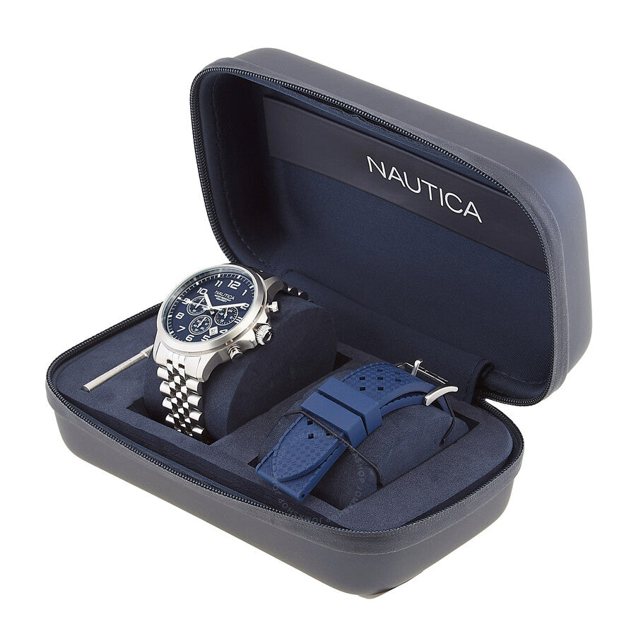 Nautica NCT Blue Ocean Chronograph Quartz Blue Dial Men's Watch NAPBOS406 - Dawson Watches #4
