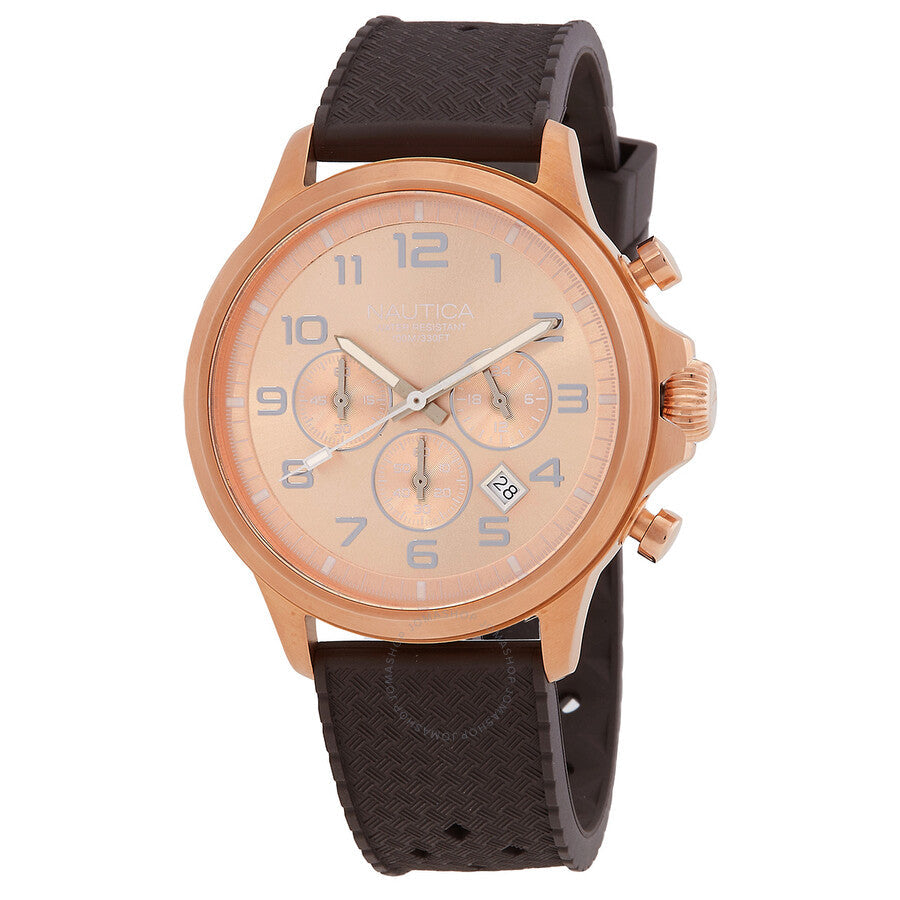 Nautica NCT Blue Ocean Chronograph Quartz Rose Gold Dial Men's Watch NAPBOS403 - Dawson Watches