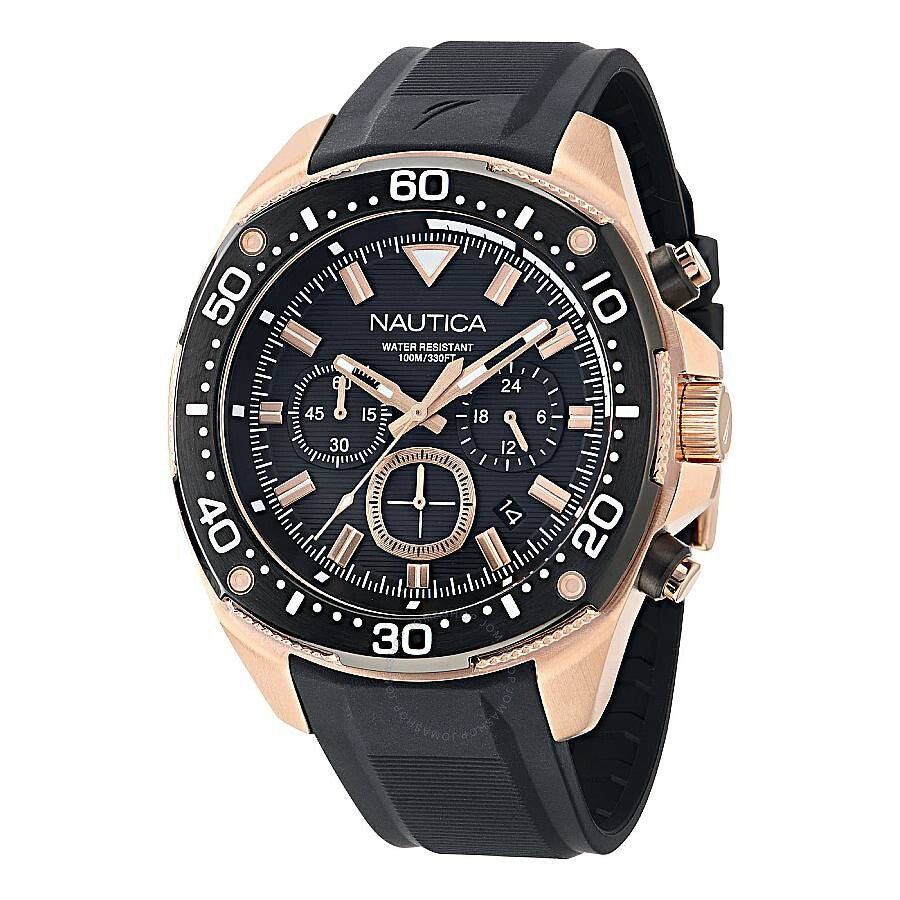 Nautica NCT Blue Sail Chronograph Quartz Black Dial Men's Watch NAPBSF401 - Dawson Watches
