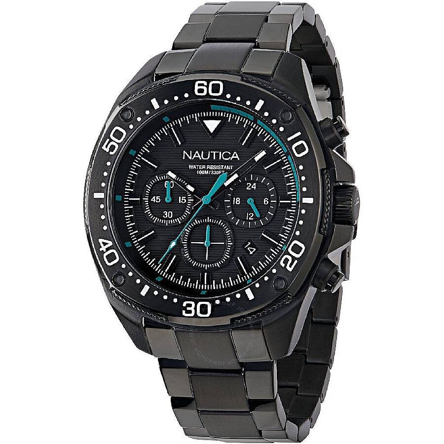 Nautica NCT Blue Sail Chronograph Quartz Black Dial Men's Watch NAPBSF408 - Dawson Watches