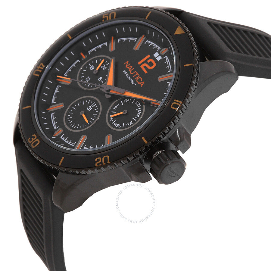 Nautica Nct Windros Multifunction Quartz Black Dial Men's Watch NAPWRS402 - The Watches Men & Co #2