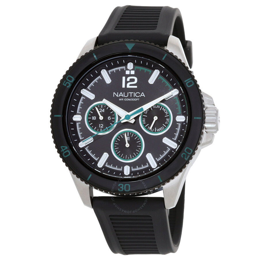 Nautica Nct Windros Multifunction Quartz Black Dial Men's Watch NAPWRS403 - Dawson Watches