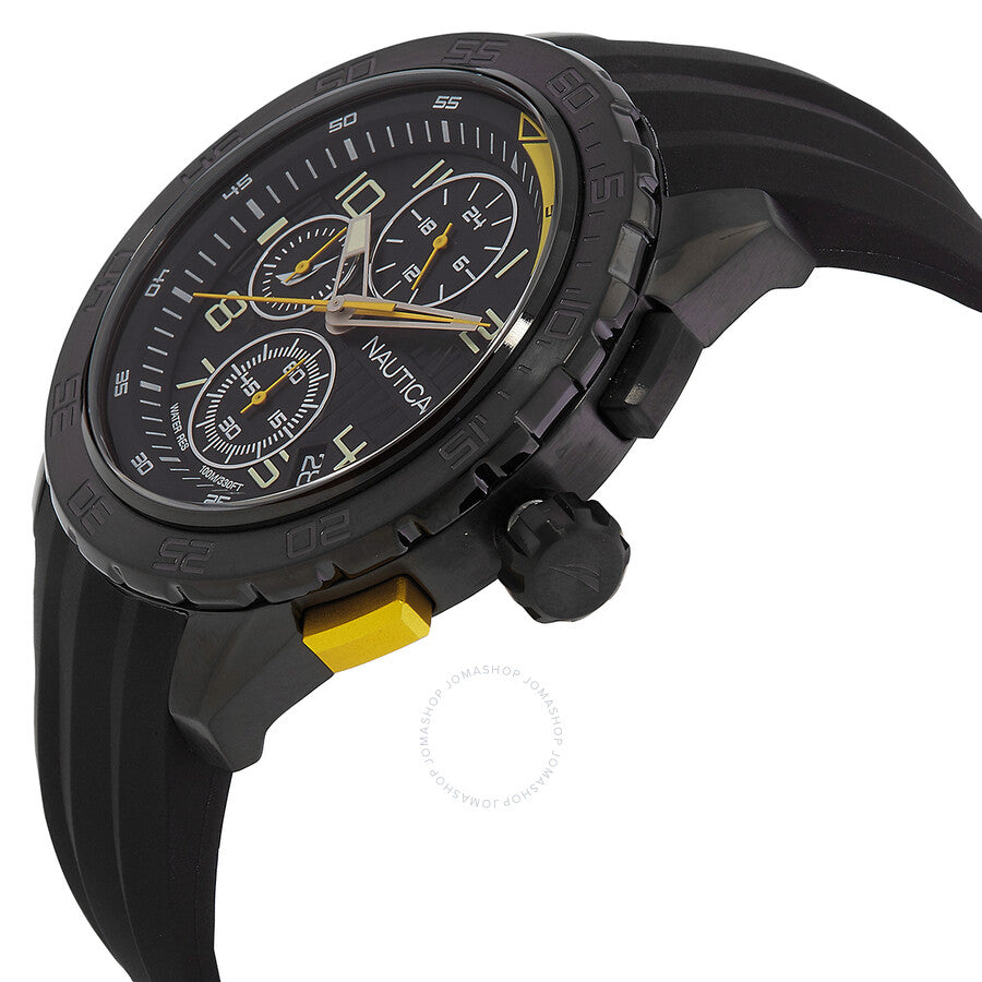 Nautica Nst 101 Chronograph Quartz Black Dial Men's Watch NAPNSS302 - Dawson Watches #2