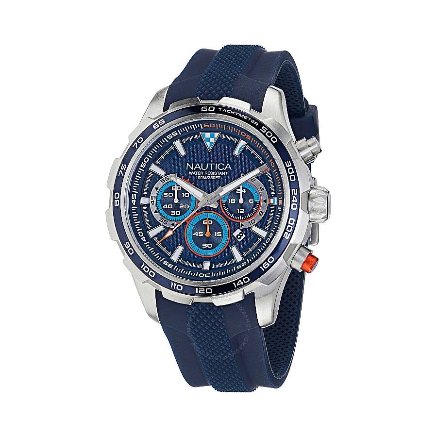 Nautica Nst 101 Chronograph Quartz Blue Dial Men's Watch NAPNSF303 - Dawson Watches