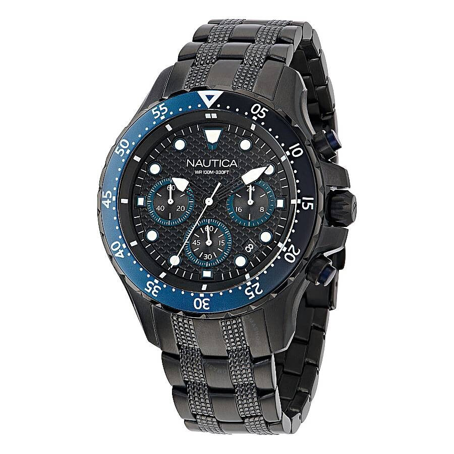 Nautica Nst Chronograph Quartz Black Dial Men's Watch NAPNSF406 - Dawson Watches