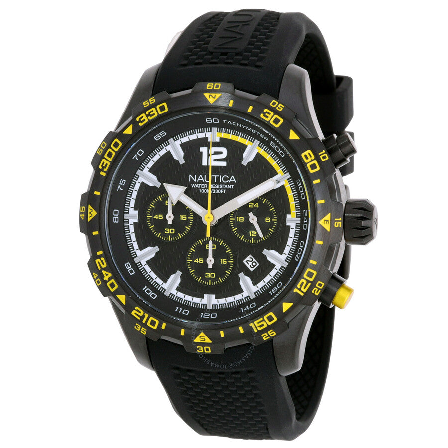 Nautica NST Chronograph Quartz Black Dial Men's Watch NAPNSS403 - Dawson Watches
