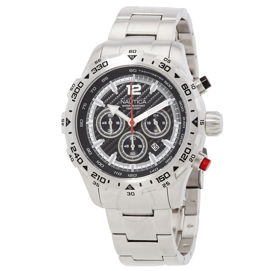 Nautica NST Chronograph Quartz Black Dial Men's Watch NAPNSS405 - Dawson Watches