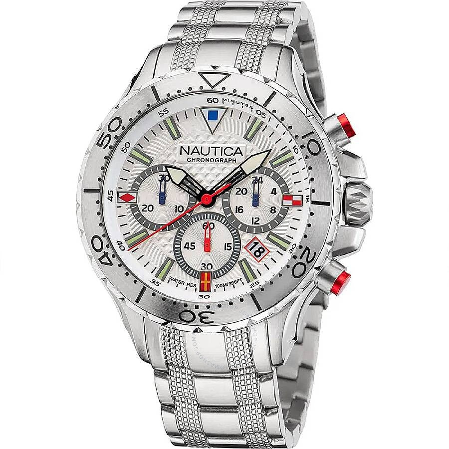Nautica Nst Chronograph Quartz Men's Watch and Silicone Watch Box Set NAPNSF205 - Dawson Watches