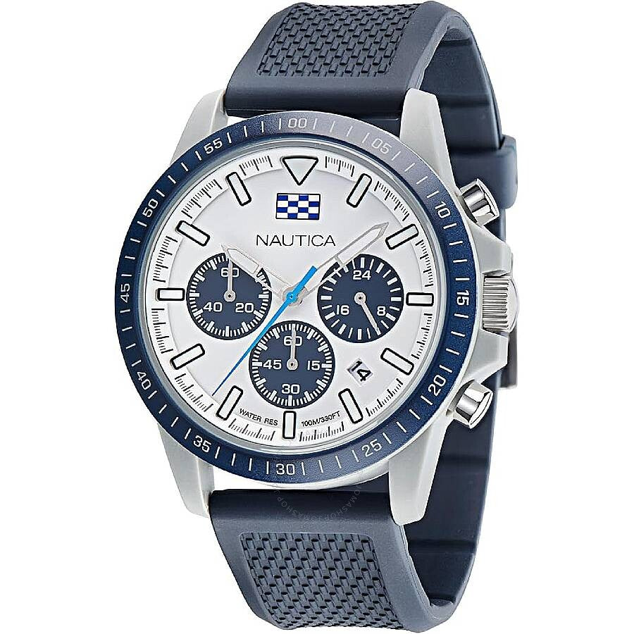 Nautica One Chronograph Quartz White Dial Men's Watch NAPNOF3S1 - Dawson Watches