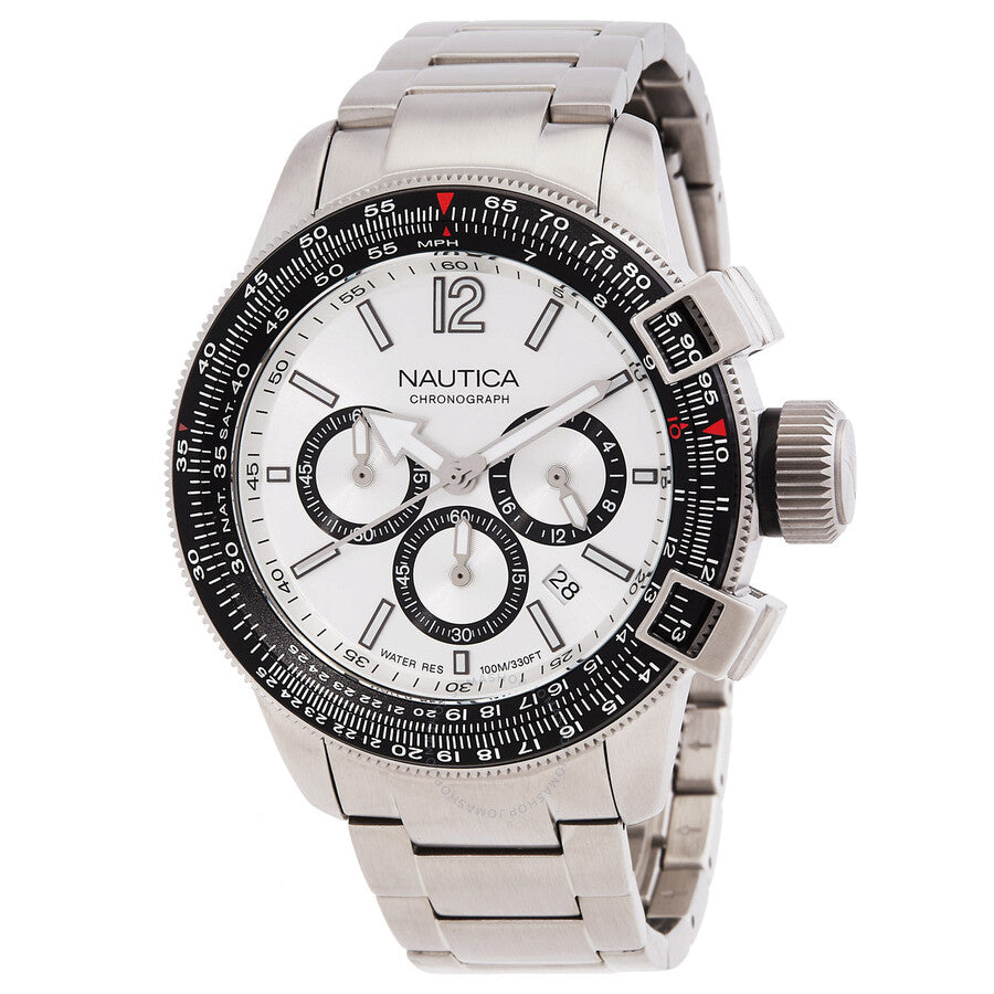 Nautica Pacific Beach Chronograph Quartz White Dial Men's Watch NAPBFCF04 - Dawson Watches