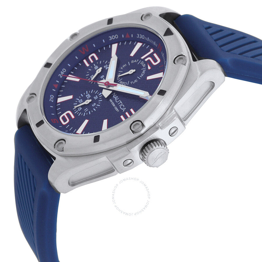Nautica Tin Can Bay Multifunction Quartz Blue Dial Men's Watch NAPTCS224 - The Watches Men & Co #2