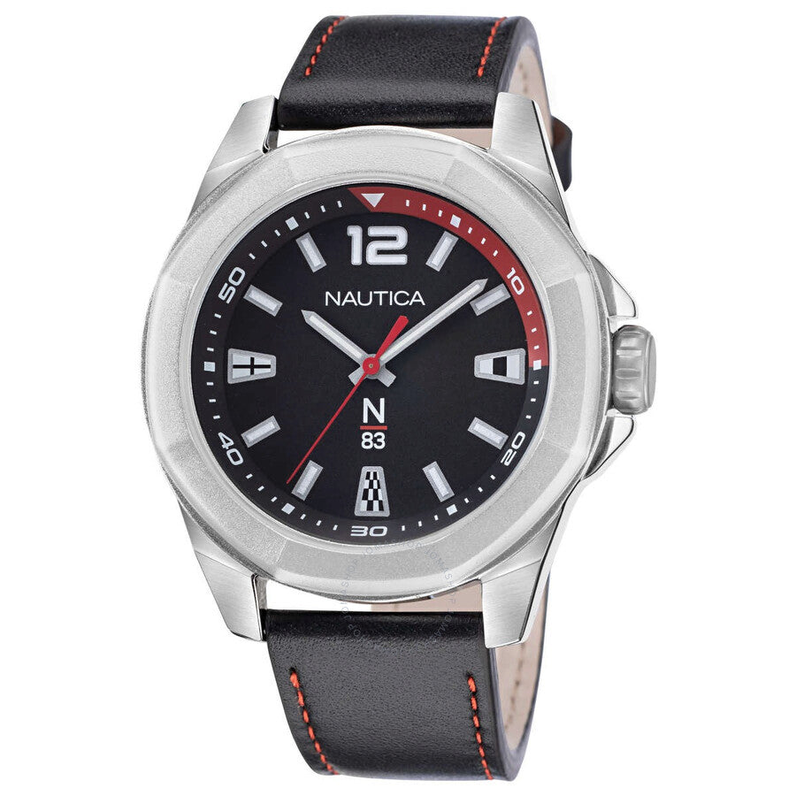 Nautica Tortuga Bay Quartz Black Dial Watch Box Set NAPTBF105 - Dawson Watches
