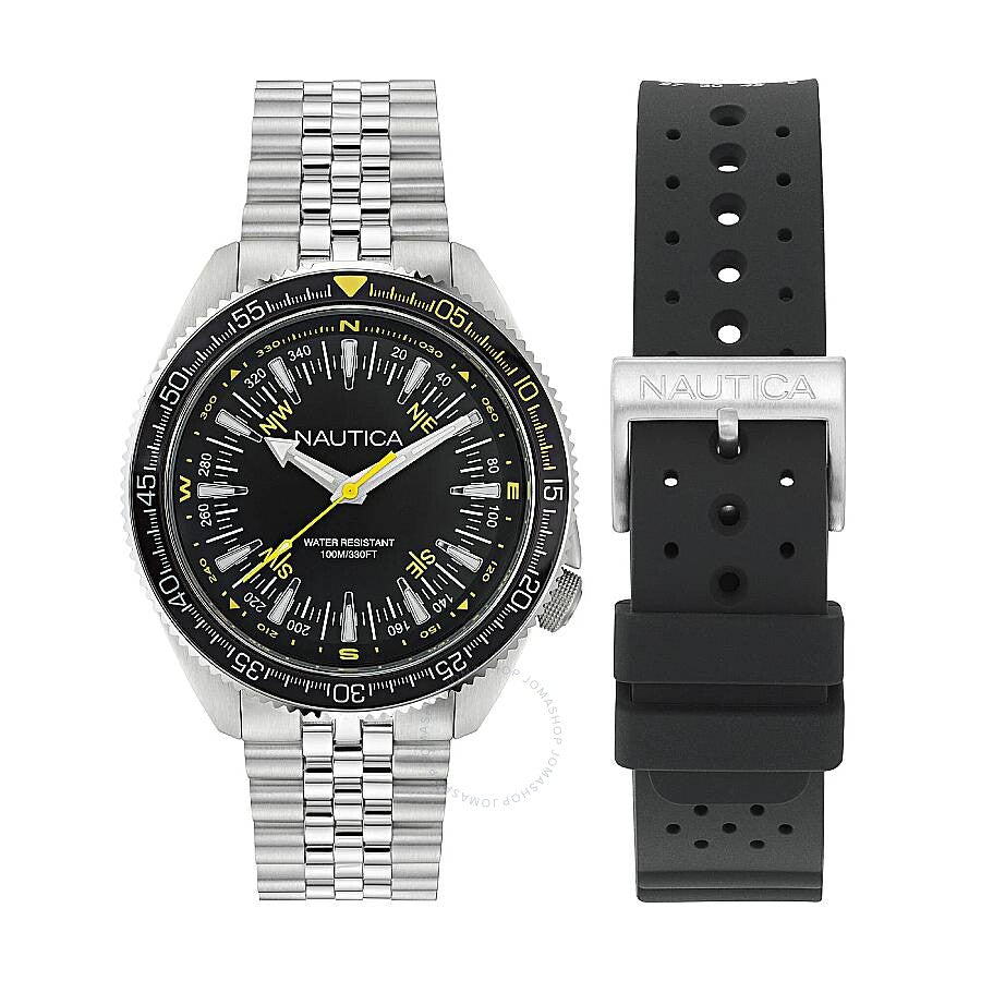 Nautica Vintage Quartz Black Dial Men's Watch Box Set NAPNVF303 - Dawson Watches
