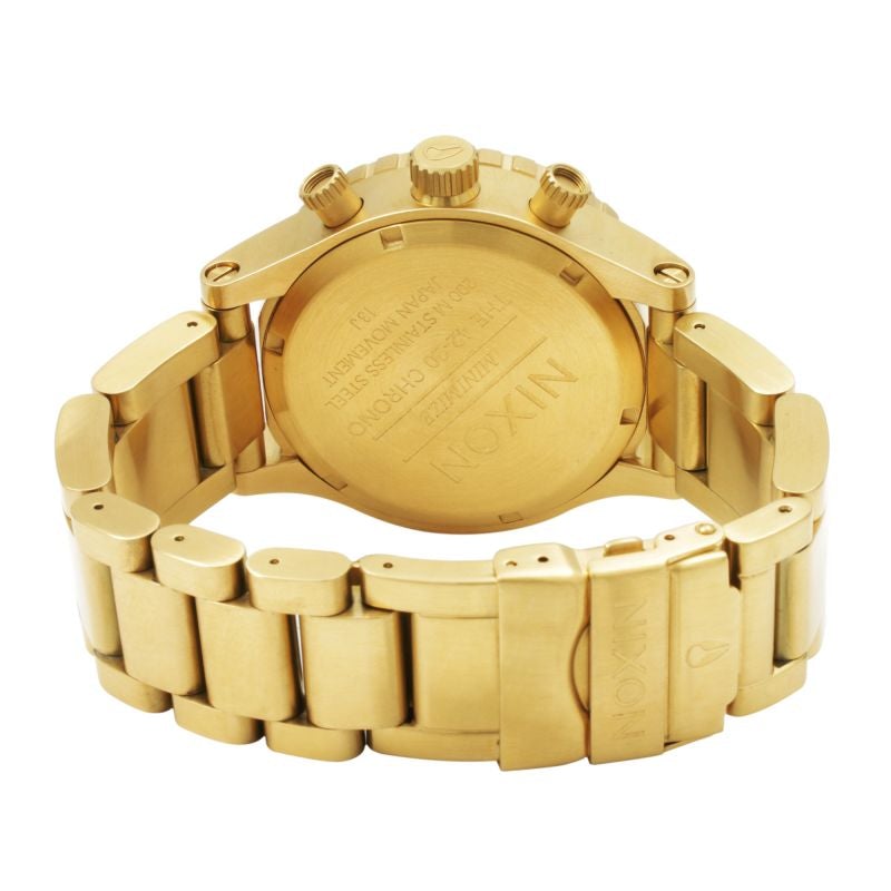 Nixon 42-20 Chrono Champagne Dial Gold Tone Men's Watch A037-502 (Defect)