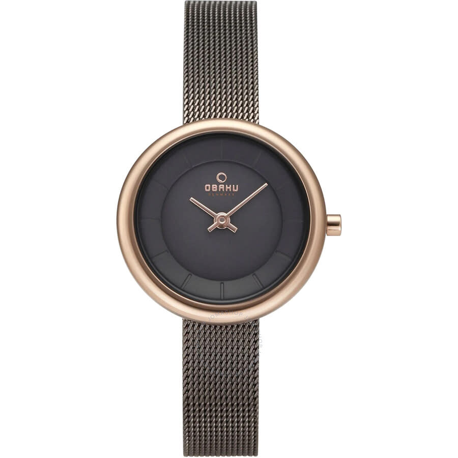 Obaku Classic Quartz Black Dial Ladies Watch V146LXVJMJ - Dawson Watches