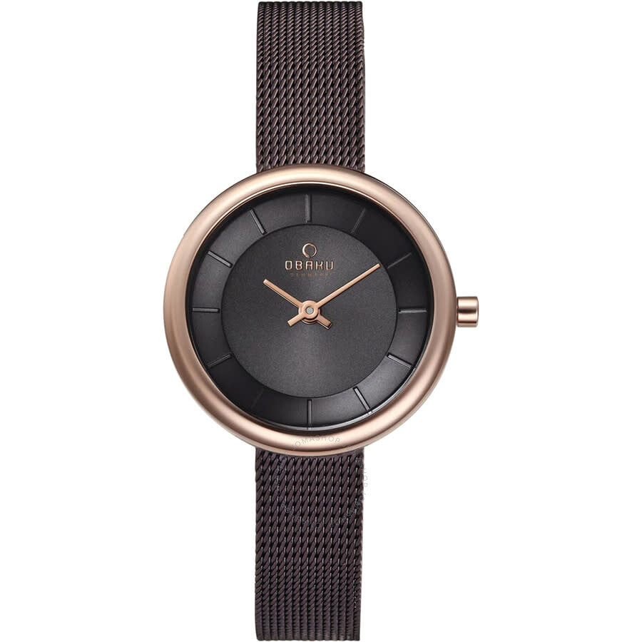 Obaku Classic Quartz Black Dial Ladies Watch V146LXVNMN - Dawson Watches