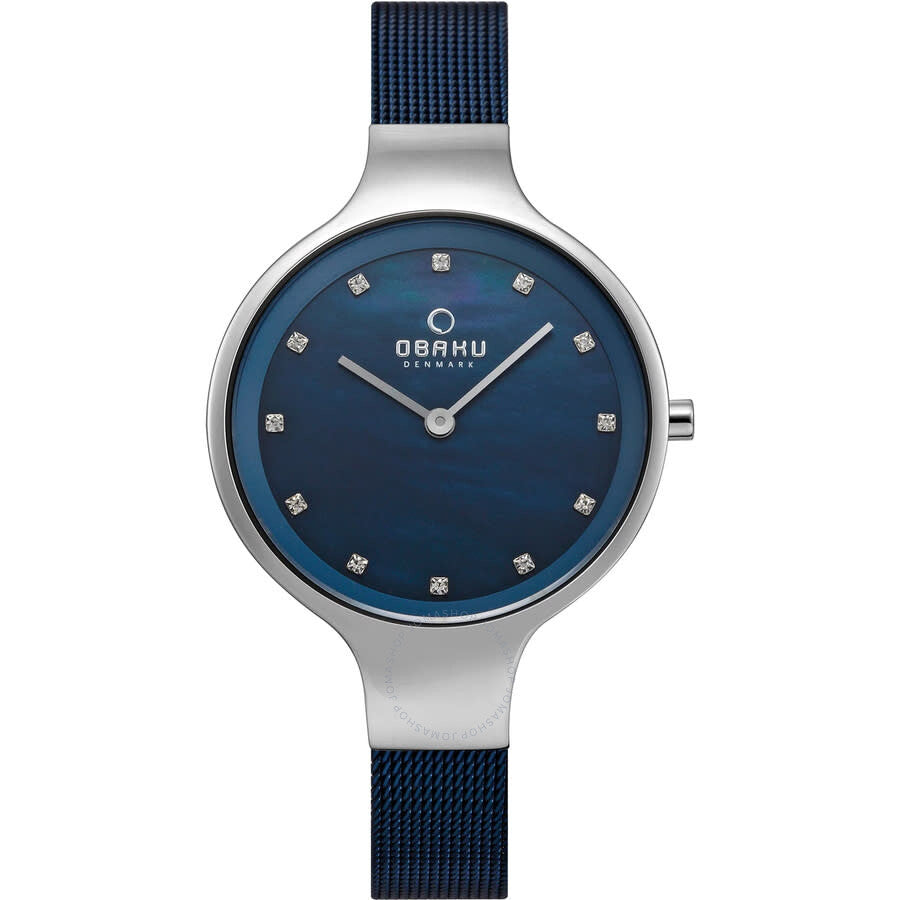 Obaku Classic Quartz Blue Dial Ladies Watch V173LXCLML - Dawson Watches