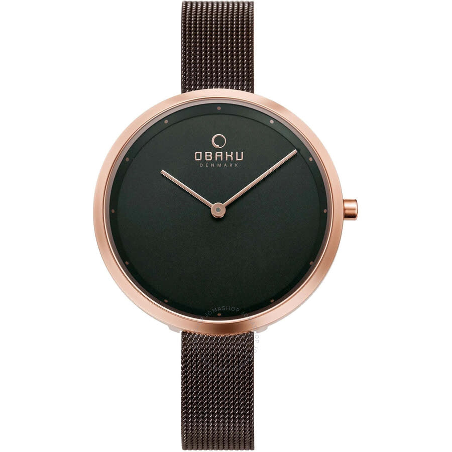 Obaku Classic Quartz Brown Dial Ladies Watch V227LXVNMN - Dawson Watches