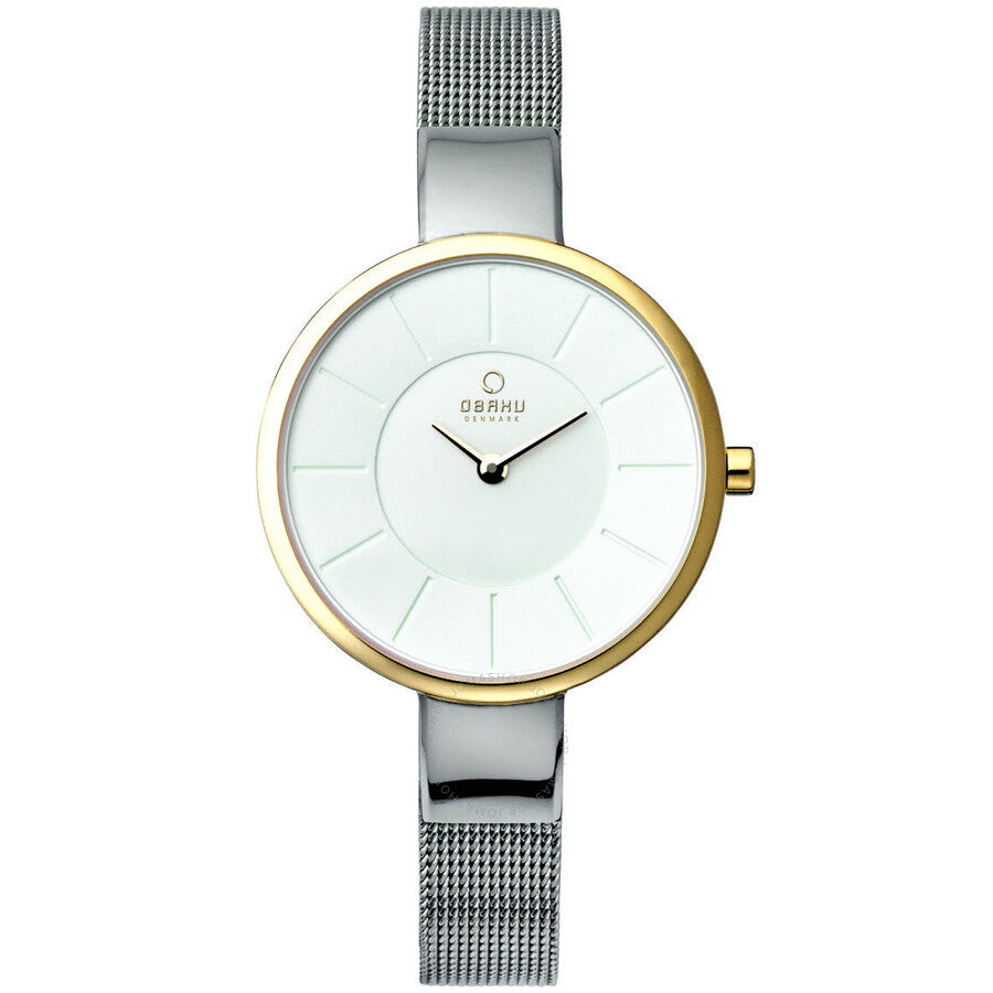 Obaku Classic Quartz White Dial Ladies Watch V149LXAIMC2 - Dawson Watches