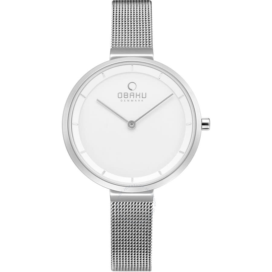 Obaku Classic Quartz White Dial Ladies Watch V225LXCIMC - Dawson Watches