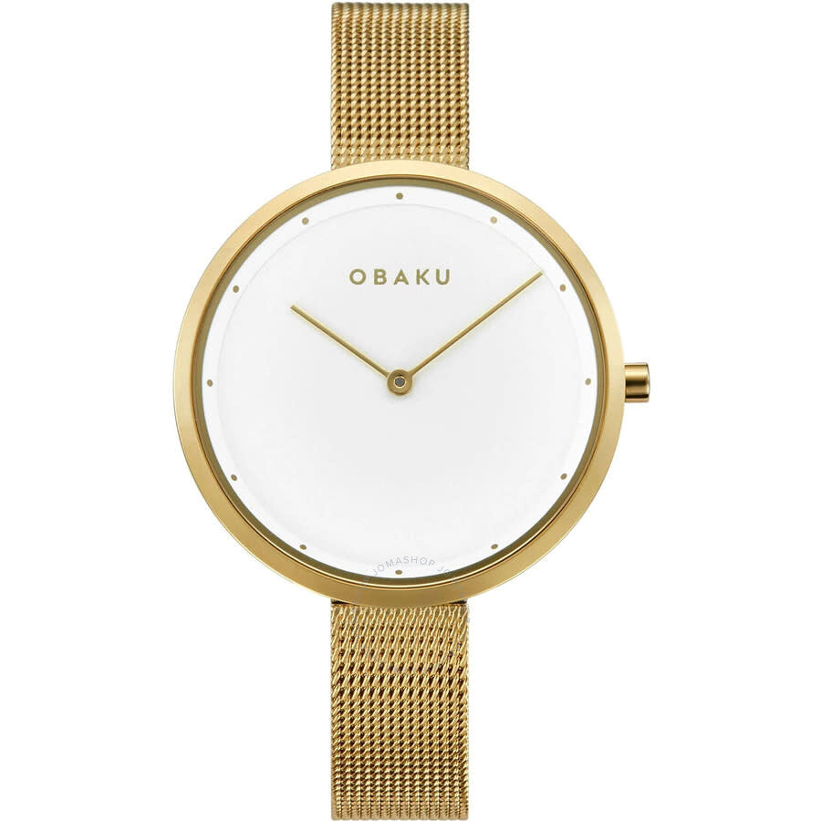 Obaku Classic Quartz White Dial Ladies Watch V227LXGIMG - Dawson Watches