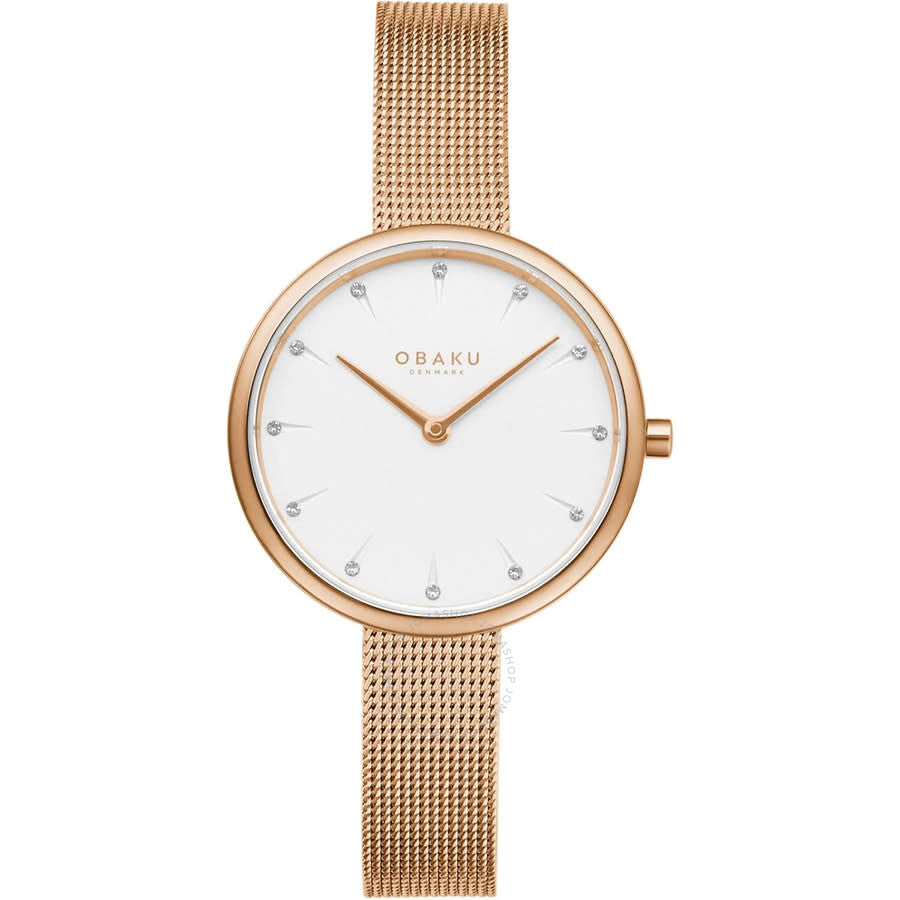 Obaku Classic Quartz White Dial Ladies Watch V233LXVIMV - Dawson Watches