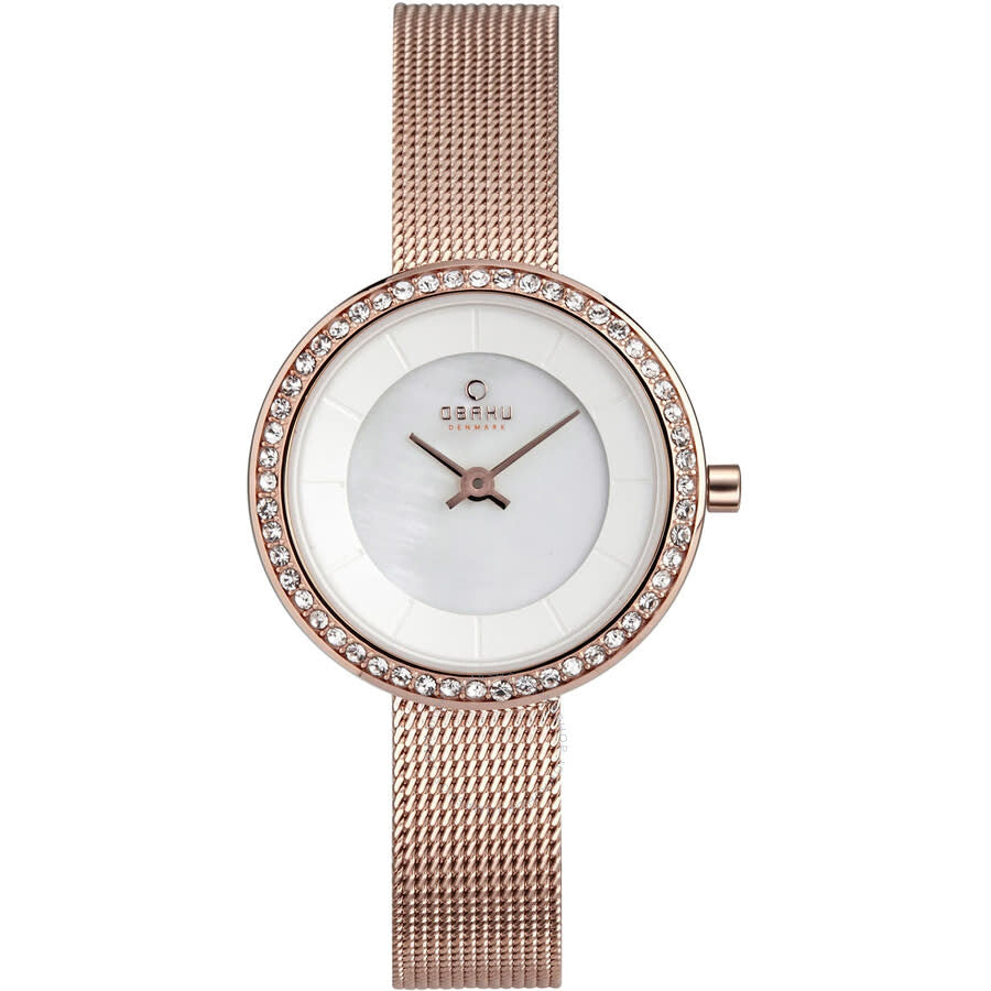 Obaku Denmark Quartz White Dial Ladies Watch V146LEVWMV - Dawson Watches