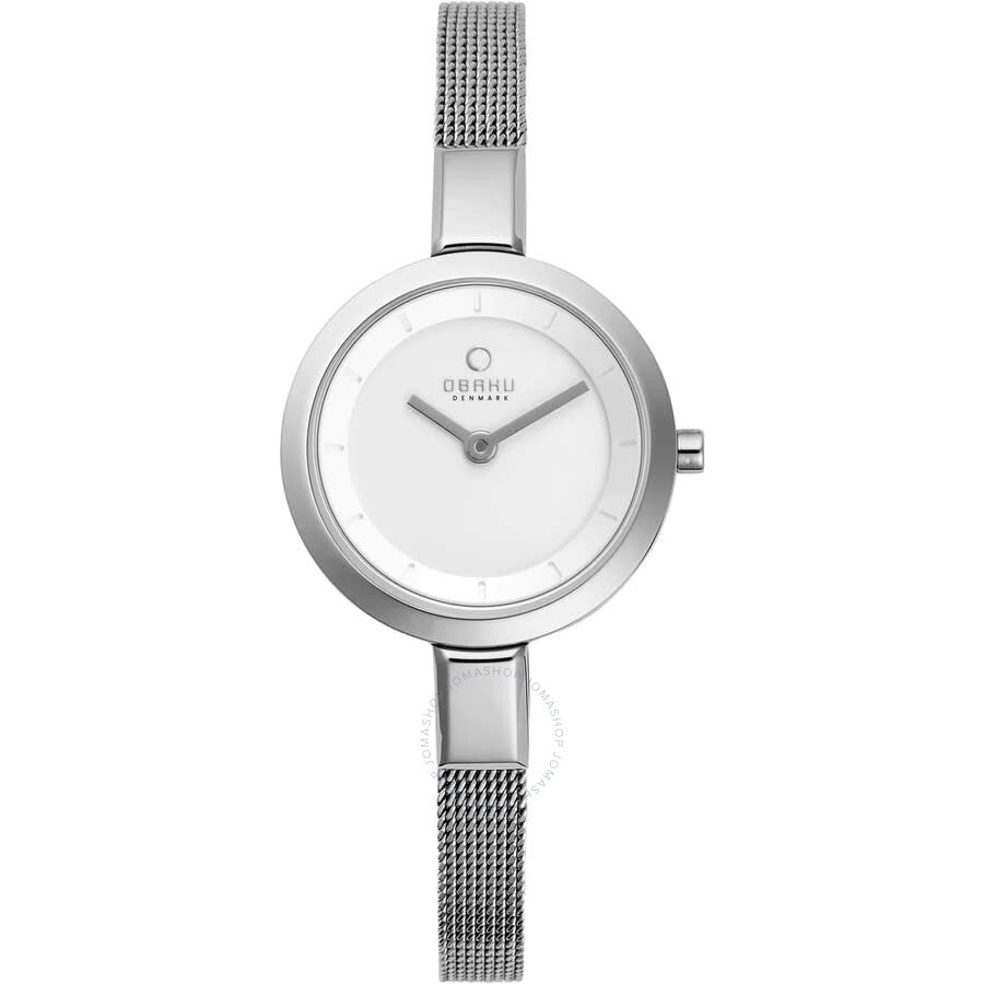 Obaku Denmark Siv Quartz White Dial Ladies Watch V129LXCIMC - Dawson Watches