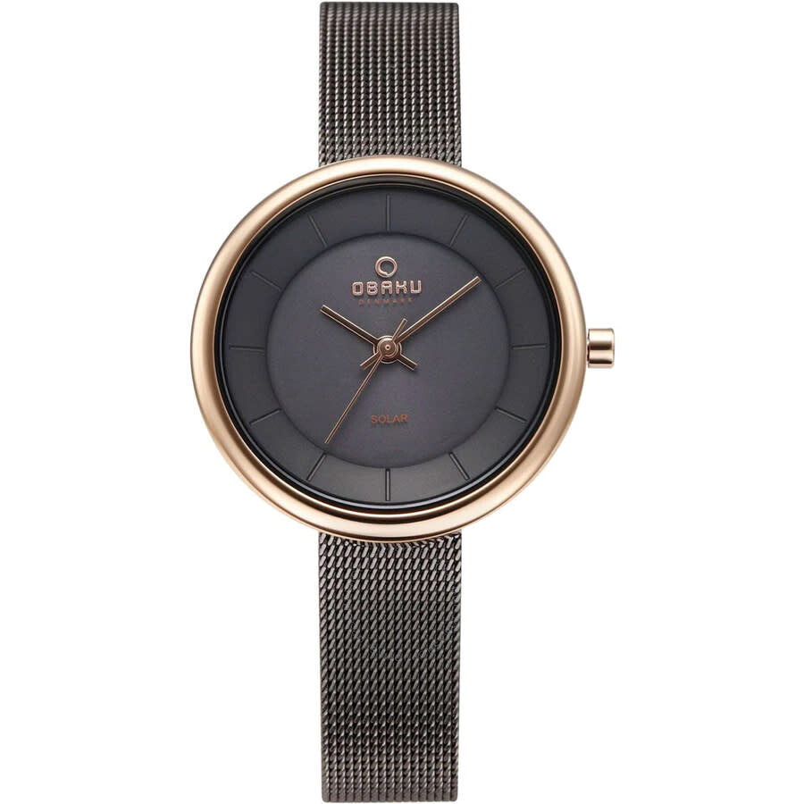 Obaku Lys Quartz Black Dial Ladies Watch V206LRVJMJ - Dawson Watches