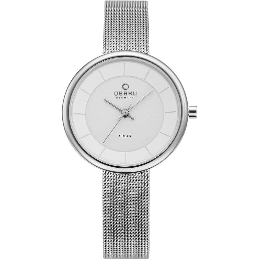 Obaku Lys Quartz White Dial Ladies Watch V206LRCWMC - Dawson Watches