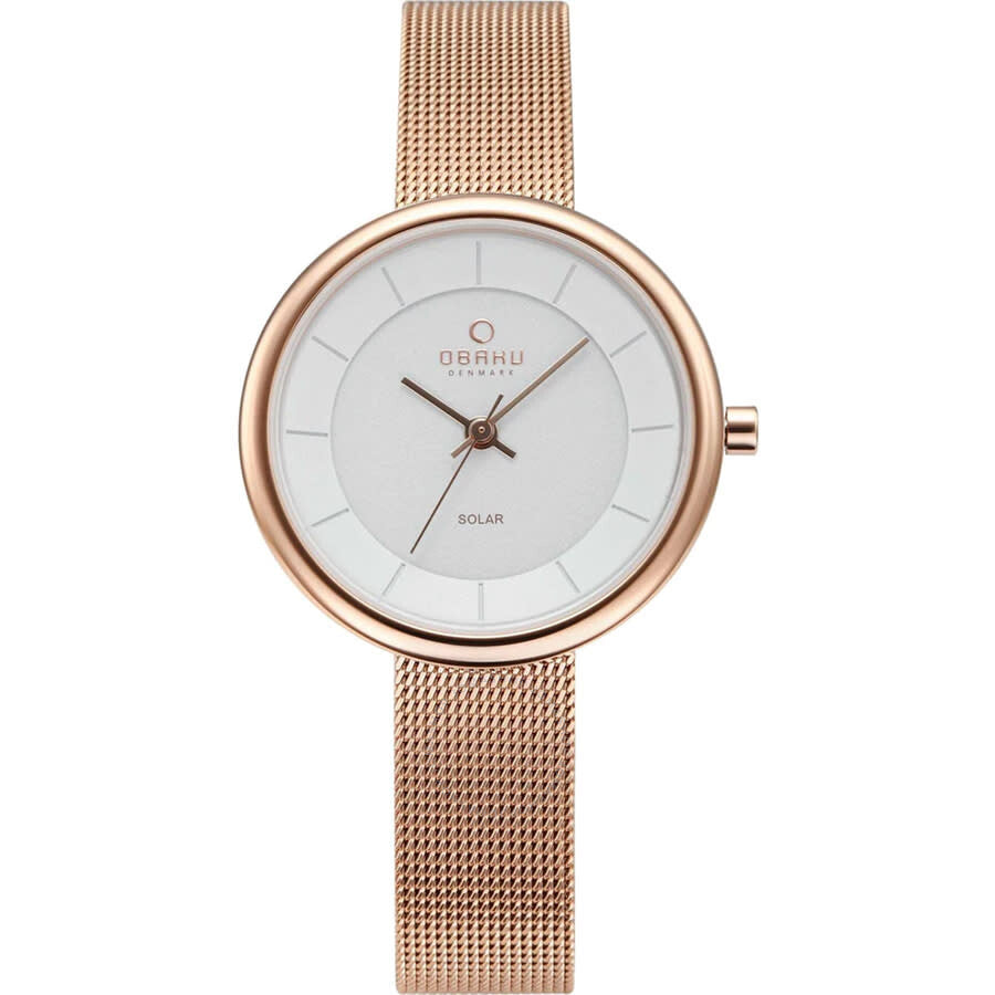 Obaku Lys Quartz White Dial Ladies Watch V206LRVWMV - Dawson Watches