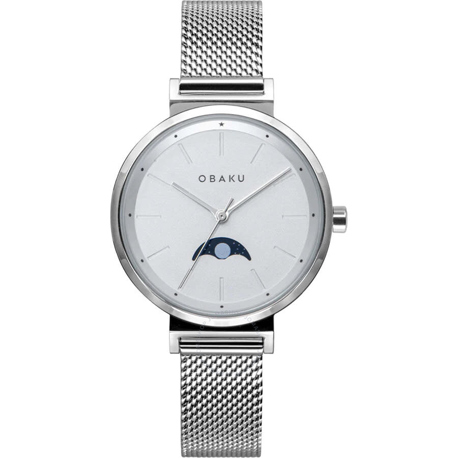 Obaku Maane Quartz Silver Dial Ladies Watch V243LMCIMC - Dawson Watches