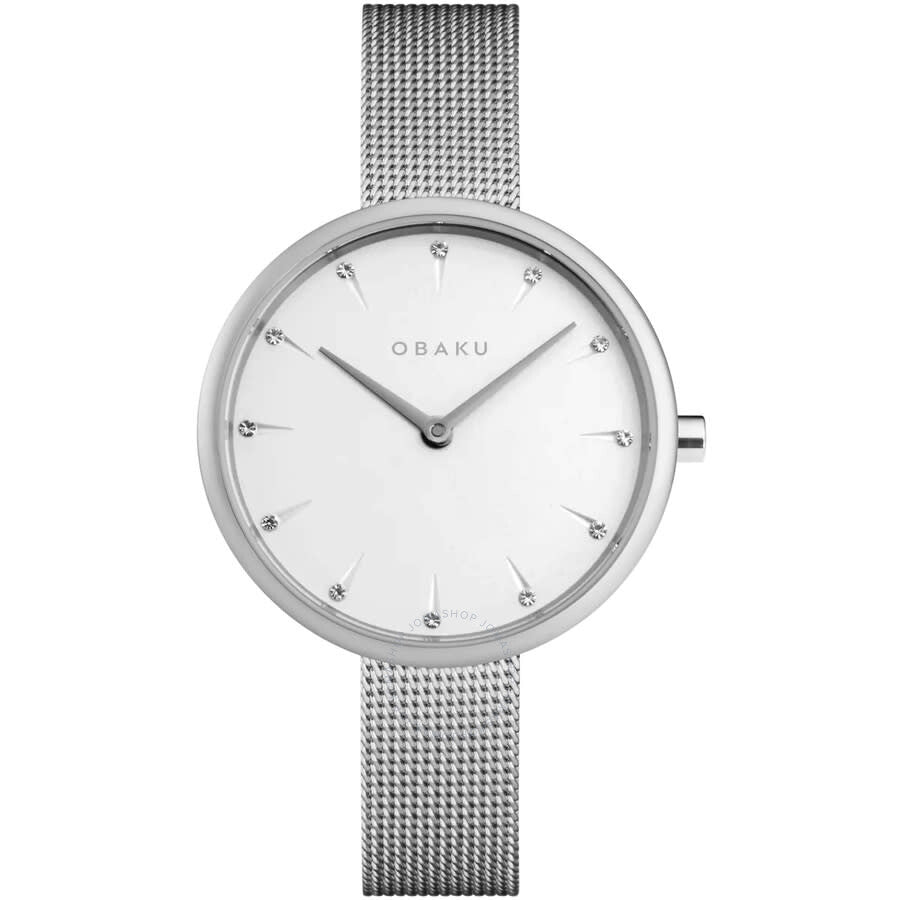 Obaku Notat Quartz White Dial Ladies Watch V233LXCIMC - Dawson Watches