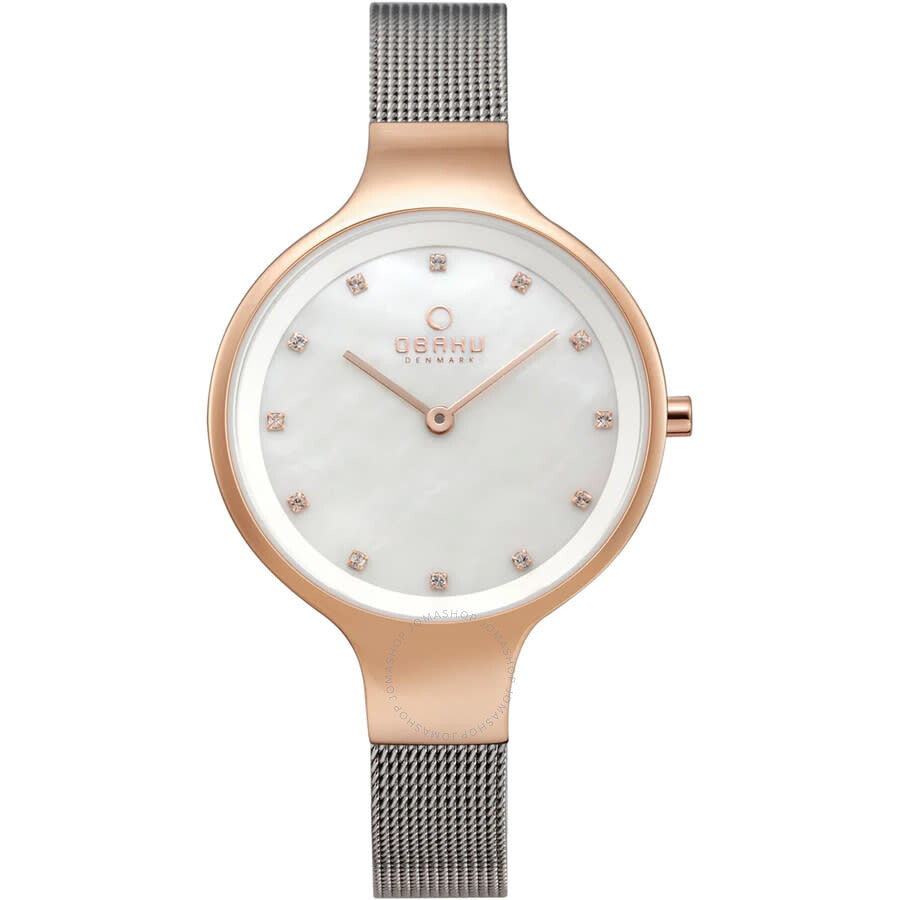Obaku Rose Mother of Pearl Dial Ladies Watch V173LXVWMC - Dawson Watches