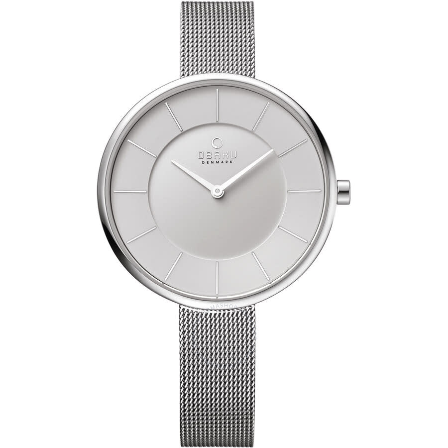 Obaku Sand Quartz White Dial Ladies Watch V185LXCIMC - Dawson Watches