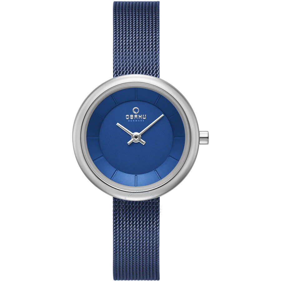 Obaku Stille Arctic Quartz Blue Dial Ladies Watch V146LXCLML - Dawson Watches