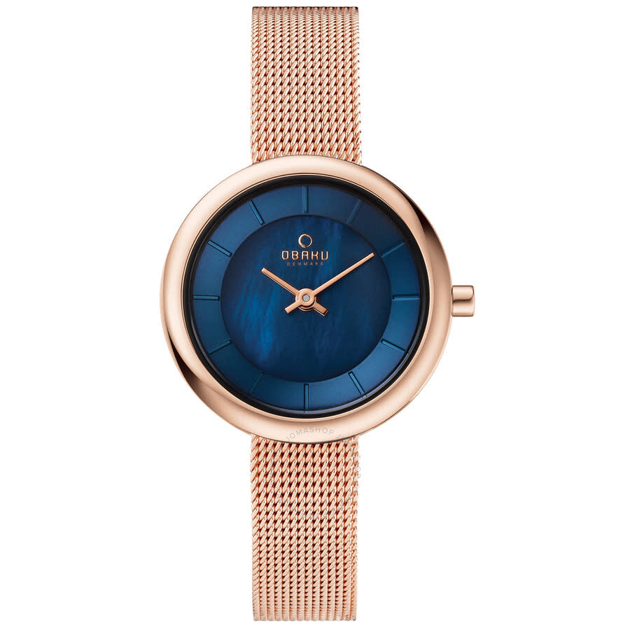 Obaku Stille Quartz Blue Dial Ladies Watch V146LXVLMV - Dawson Watches
